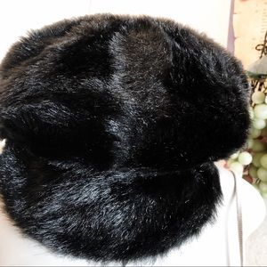 Classic Black Faux Fur Hat - Women